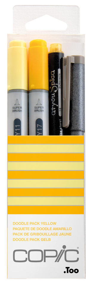 COPIC Marker ciao, 4er Set , Doodle Pack Yellow, von COPIC