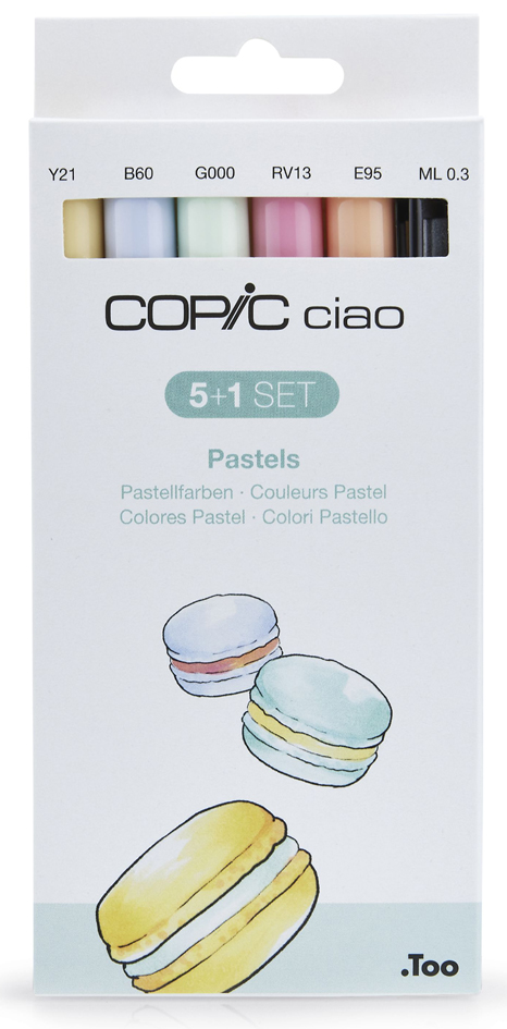 COPIC Marker ciao, 5+1 Set , Pastels, von COPIC