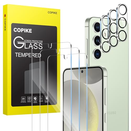 COPIKE Schutzfolie für Samsung Galaxy S24 Panzer Schutzglas, HD Klar 9H Härte Displayschutz und Kameraschutz, Anti-Kratz & Blasen von COPIKE