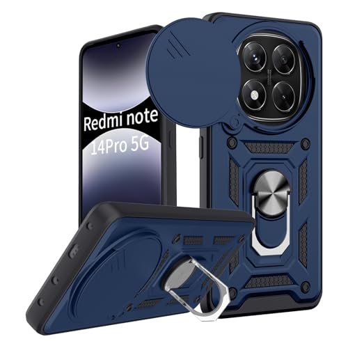 COPIKE Armor Schutzhülle für Xiaomi Redmi Note 14 Pro 5G / Xiaomi Poco X7 5G, stoßfest, mit verschiebbarer Kameraabdeckung, mit drehbarem Ringständer, Blau COPIKE Armor Schutzhülle für Xiaomi Redmi Note 14 Pro 5G / Xiaomi Poco X7 5G, stoßfest, mit verschiebbarer Kameraabdeckung, mit drehbarem Ringständer, Blau von COPIKE