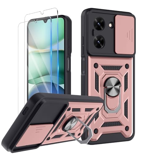 COPIKE Armor für Xiaomi Redmi A5 4G Hülle Stoßfest mit 2 Stück Schutzfolie, Handyhülle Kameraschutz Slide Camera mit 360 Drehbarer Fingerring Ständer, Roségold COPIKE Armor für Xiaomi Redmi A5 4G Hülle Stoßfest mit 2 Stück Schutzfolie, Handyhülle Kameraschutz Slide Camera mit 360 Drehbarer Fingerring Ständer, Roségold von COPIKE