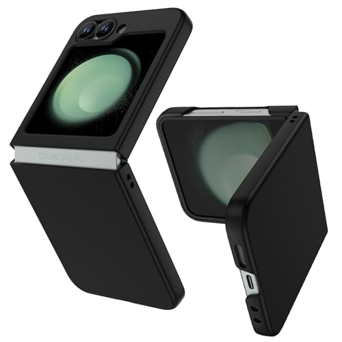 COPIKE Extrem Dünn für Samsung Galaxy Z Flip 6 Hülle (Nie Staub & Fusseln anhaftend), Leicht Matt Slim Handyhülle Samsung Z Flip 6 Kratzfest Unzerbrechlich Rundumschutz, Schwarz von COPIKE