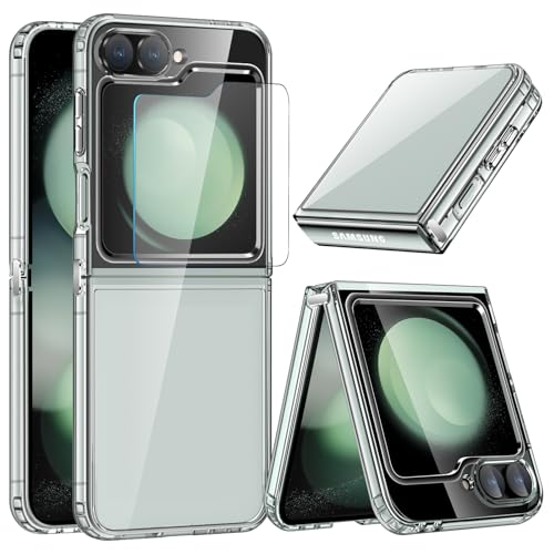 COPIKE Kameraschutzhülle Kompatibel für Samsung Galaxy Z Flip 6 5G Hülle mit Schutzfolie, Transparent [Nie Vergilbung] Dünn Stoßfest Anti-Kratzer Handyhülle Samsung Z Flip 6 Case, Durchsichtig von COPIKE