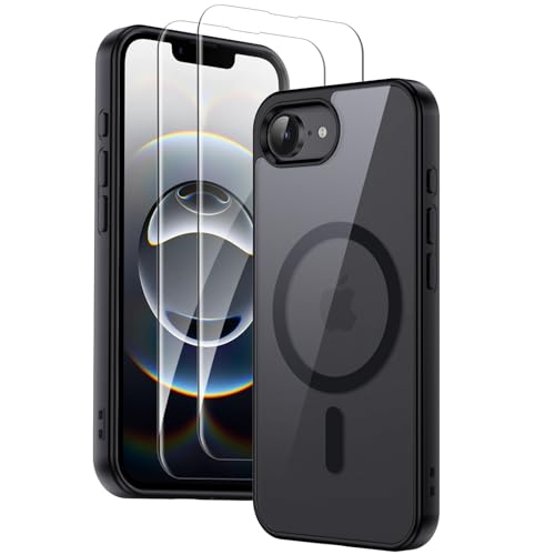 COPIKE Magnetisch für iPhone 16E Hülle (Nicht für iPhone 16) mit 2 Stück Schutzfolie, Handyhülle iPhone 16E 2025 Dünn Klar Stoßfest Rückseite Case, Schwarz COPIKE Magnetisch für iPhone 16E Hülle (Nicht für iPhone 16) mit 2 Stück Schutzfolie, Handyhülle iPhone 16E 2025 Dünn Klar Stoßfest Rückseite Case, Schwarz von COPIKE