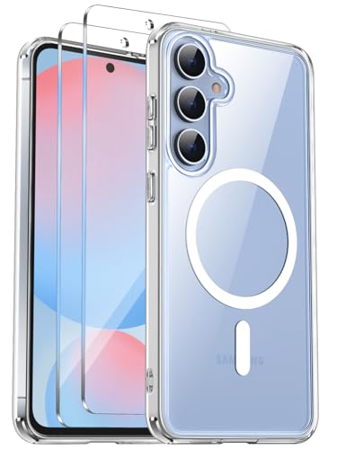 COPIKE Magnetisch für Samsung Galaxy S24 FE 5G Hülle mit 2 Stück Schutzfolie, Rundumschut Handyhülle Magnet Dünn Stoßfest Transparent Nie Vergilbung Case, Durchsichtig COPIKE Magnetisch für Samsung Galaxy S24 FE 5G Hülle mit 2 Stück Schutzfolie, Rundumschut Handyhülle Magnet Dünn Stoßfest Transparent Nie Vergilbung Case, Durchsichtig von COPIKE