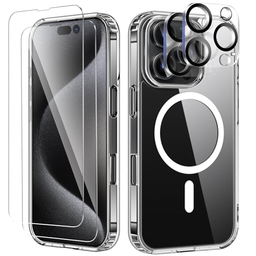 COPIKE Magnetisch für iPhone 16 Pro Hülle mit 2 Stück Schutzfolie und 2 Kameraschutz, Rundumschut Handyhülle iPhone 16 Pro Magnet Dünn Stoßfest Transparent Nie Vergilbung Case, Durchsichtig COPIKE Magnetisch für iPhone 16 Pro Hülle mit 2 Stück Schutzfolie und 2 Kameraschutz, Rundumschut Handyhülle iPhone 16 Pro Magnet Dünn Stoßfest Transparent Nie Vergilbung Case, Durchsichtig von COPIKE