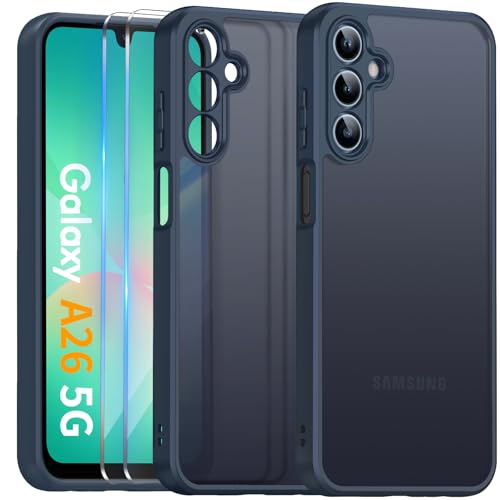 COPIKE Matt Kameraschutzhülle für Samsung Galaxy A26 5G Hülle mit 2 Stück Schutzfolie, Dünn Stoßfest Anti-Fingerabdruck Mattierte Rückseite Handyhülle Samsung A26 5G, Blau COPIKE Matt Kameraschutzhülle für Samsung Galaxy A26 5G Hülle mit 2 Stück Schutzfolie, Dünn Stoßfest Anti-Fingerabdruck Mattierte Rückseite Handyhülle Samsung A26 5G, Blau von COPIKE