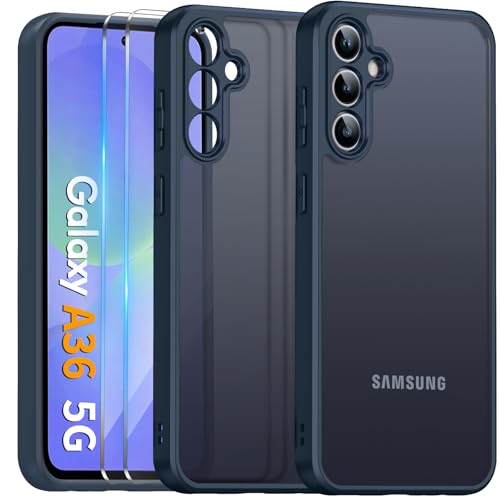 COPIKE Matt Kameraschutzhülle für Samsung Galaxy A36 5G Hülle mit 2 Stück Schutzfolie, Dünn Stoßfest Anti-Fingerabdruck Mattierte Rückseite Handyhülle Samsung A36 5G, Blau COPIKE Matt Kameraschutzhülle für Samsung Galaxy A36 5G Hülle mit 2 Stück Schutzfolie, Dünn Stoßfest Anti-Fingerabdruck Mattierte Rückseite Handyhülle Samsung A36 5G, Blau von COPIKE