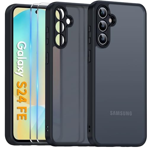 COPIKE Kameraschutzhülle für Samsung Galaxy S24 FE 5G Hülle mit 2 Stück Schutzfolie, Handyhülle Samsung S24 FE Dünn Stoßfest Anti-Fingerabdruck Mattierte Rückseite Case, Matt Schwarz COPIKE Kameraschutzhülle für Samsung Galaxy S24 FE 5G Hülle mit 2 Stück Schutzfolie, Handyhülle Samsung S24 FE Dünn Stoßfest Anti-Fingerabdruck Mattierte Rückseite Case, Matt Schwarz von COPIKE