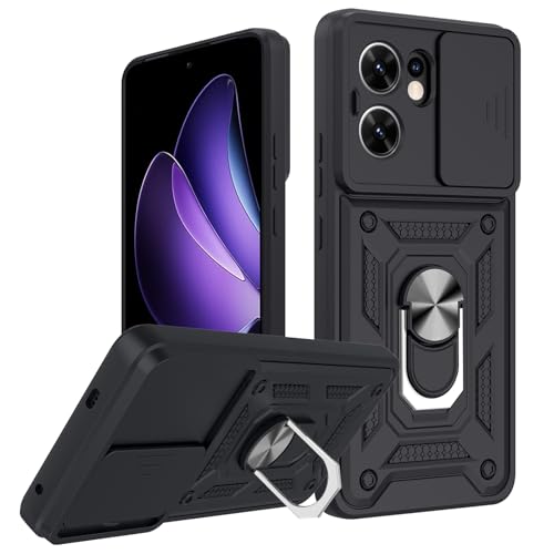 COPIKE Schutzhülle für Oppo Reno 13 F 5G mit Schiebelinse, Schutzhülle, 360 ° drehbar, militärisch, stoßfest, kratzfest, Schwarz von COPIKE