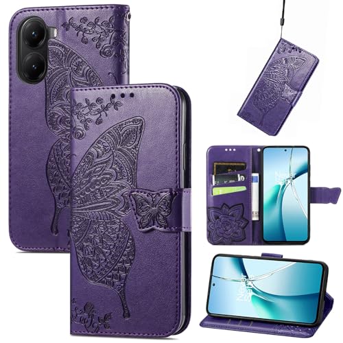 COQUE Butterfly Wallet Case für Xiaomi Poco X7 Pro-Telefonhülle, PU-Leder-Telefonschale mit Kartenfächern und Halterungsabdeckung für das Xiaomi Poco X7 Pro Gehäuse-Dunkelviolett COQUE Butterfly Wallet Case für Xiaomi Poco X7 Pro-Telefonhülle, PU-Leder-Telefonschale mit Kartenfächern und Halterungsabdeckung für das Xiaomi Poco X7 Pro Gehäuse-Dunkelviolett von COQUE