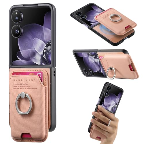 COQUE Denim Magnetkarten-Halter Handyhülle für Xiaomi Mix Flip, Stoßfeste Anti-Fall-Hülle mit Portemonnaie-Funktion, Verstellbarer Ständer & 2,5-Fach stärkerer Magnetverschluss-Rosa COQUE Denim Magnetkarten-Halter Handyhülle für Xiaomi Mix Flip, Stoßfeste Anti-Fall-Hülle mit Portemonnaie-Funktion, Verstellbarer Ständer & 2,5-Fach stärkerer Magnetverschluss-Rosa von COQUE