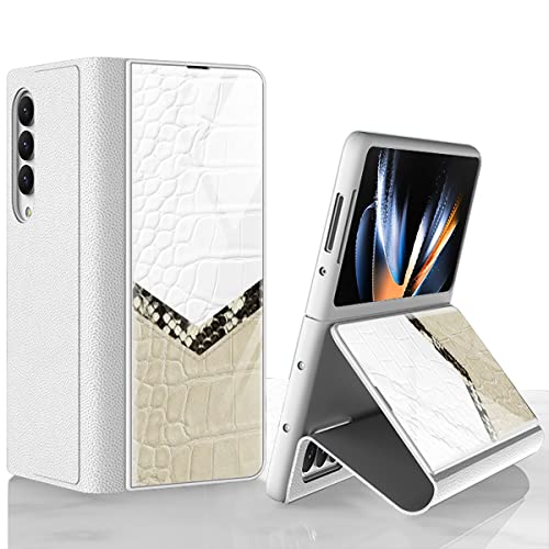 COQUE Galaxy Z Fold 4 5G Hülle,ultradünnes 9H Glas glänzend lackierte Handyhülle,Faltbare Handyhülle für Samsung Galaxy Z Fold 4 5G-Kontrastfarbe 6 von COQUE