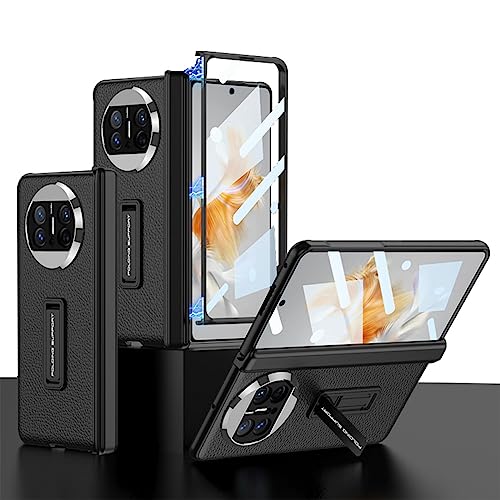 COQUE Huawei Mate X3 Handyhülle mit Folie, Scharnier Faltbare Full Cover Shell, Faltbares Telefonholster für Huawei Mate X3-Schwarz von COQUE