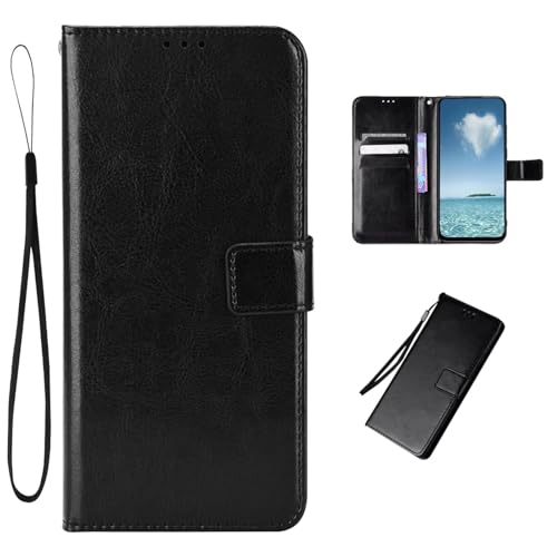 COQUE Hülle für Doogee Note 58 Pro, Magnetische Crazy Horse Leder Card-Slot Portemonnaie-Hülle, Doogee Note 58 Pro Klapphülle-Schwarz COQUE Hülle für Doogee Note 58 Pro, Magnetische Crazy Horse Leder Card-Slot Portemonnaie-Hülle, Doogee Note 58 Pro Klapphülle-Schwarz von COQUE