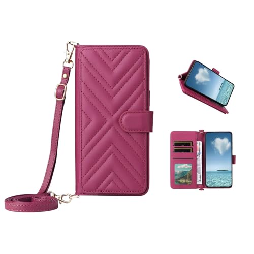 COQUE Hülle für Doogee Note 59 Pro Handyhülle Wellenmuster Multikarten-Flip-Geldbörse für Doogee Note 59 Pro-Rot COQUE Hülle für Doogee Note 59 Pro Handyhülle Wellenmuster Multikarten-Flip-Geldbörse für Doogee Note 59 Pro-Rot von COQUE
