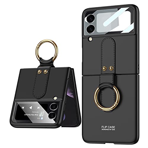 COQUE Hülle für Galaxy Z Flip 3 5G Hülle,Shell Film All-Inclusive Handyhülle mit Ring-Videoständer,Faltbare Handyhülle für Samsung Galaxy Z Flip 3 5G-Schwarz COQUE Hülle für Galaxy Z Flip 3 5G Hülle,Shell Film All-Inclusive Handyhülle mit Ring-Videoständer,Faltbare Handyhülle für Samsung Galaxy Z Flip 3 5G-Schwarz von COQUE