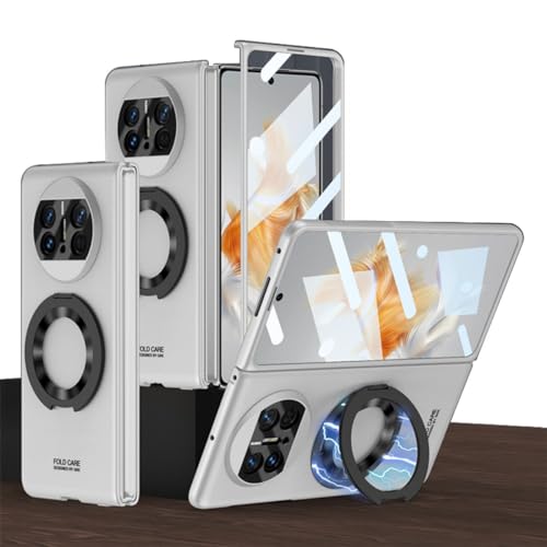 COQUE Hülle für Huawei Mate X3 Hülle mit Ring, schlanke magnetische kabellose Schnelllade-Ringhülle, Faltbare Handyhülle für Huawei Mate X3-Silber COQUE Hülle für Huawei Mate X3 Hülle mit Ring, schlanke magnetische kabellose Schnelllade-Ringhülle, Faltbare Handyhülle für Huawei Mate X3-Silber von COQUE