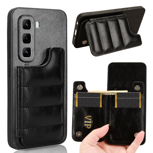 COQUE Hülle für Infinix Hot 50 Pro 4G Rinderprägung Magnetische Kartenhalter-Ständer Rückseite TPU Infinix Hot 50 Pro 4G Handyhülle-Schwarz COQUE Hülle für Infinix Hot 50 Pro 4G Rinderprägung Magnetische Kartenhalter-Ständer Rückseite TPU Infinix Hot 50 Pro 4G Handyhülle-Schwarz von COQUE