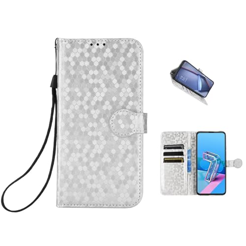 COQUE Hülle für Moto G Stylus 5G 2025 Handyhülle Mit Punktenmuster Und Kartenfach-Geldbörse Moto G Stylus 5G 2025 Schutzhülle-Silber COQUE Hülle für Moto G Stylus 5G 2025 Handyhülle Mit Punktenmuster Und Kartenfach-Geldbörse Moto G Stylus 5G 2025 Schutzhülle-Silber von COQUE