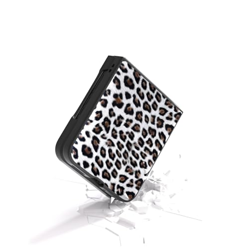 COQUE Hülle für Motorola Razr+ 2025 Handyhülle, Faltbare Klapphülle Leopardenmuster Handyhülle Kompatibel Mit Motorola Razr+ 2025(Schwarz) von COQUE