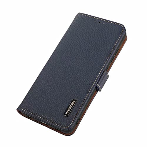 COQUE Hülle für Nokia XR20 Abdeckung,seitliches magnetisches Leder Litschi Muster RFID Anti-Theft Brush Telefonhülle Flip Folio Schutz für Nokia XR20-Blau von COQUE