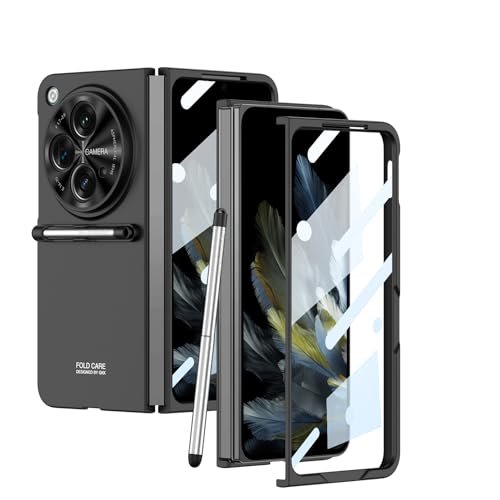 COQUE Hülle für OnePlus Open,Slim Shell Film Integrierte Handyhülle mit Kapazitätsstift,Faltbare Handyhülle für OnePlus Open-Schwarz von COQUE