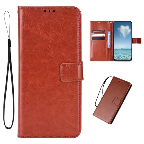 COQUE Hülle für Realme V70S, Magnetische Crazy Horse Leder Card-Slot Portemonnaie-Hülle, Realme V70S Klapphülle-Braun COQUE Hülle für Realme V70S, Magnetische Crazy Horse Leder Card-Slot Portemonnaie-Hülle, Realme V70S Klapphülle-Braun von COQUE