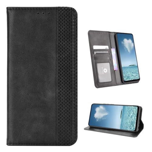 COQUE Hülle für Umidigi G100, Magnetverschluss Vintage-Streifen Kartenfach Wallet-Hülle, Umidigi G100 Flipcover-Hülle-Schwarz COQUE Hülle für Umidigi G100, Magnetverschluss Vintage-Streifen Kartenfach Wallet-Hülle, Umidigi G100 Flipcover-Hülle-Schwarz von COQUE