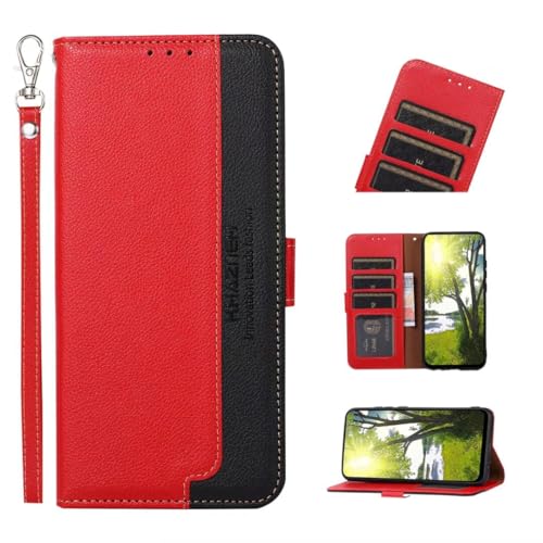 COQUE Hülle für Xiaomi 14T Pro 5G Abdeckung, RFID-Anti-Diebstahl-Bürste Handyhülle mit Kartensteckplatz Stoßfester Flip-Folio-Schutz Xiaomi 14T Pro 5G-Rot COQUE Hülle für Xiaomi 14T Pro 5G Abdeckung, RFID-Anti-Diebstahl-Bürste Handyhülle mit Kartensteckplatz Stoßfester Flip-Folio-Schutz Xiaomi 14T Pro 5G-Rot von COQUE