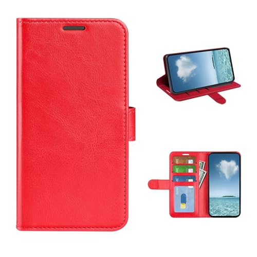 COQUE Hülle für Xiaomi Redmi K80 5G Shell, R64 Leather Grain Single Fold Flip Cover mit Kartenfach Lederhülle für Xiaomi Redmi K80 5G-Rot COQUE Hülle für Xiaomi Redmi K80 5G Shell, R64 Leather Grain Single Fold Flip Cover mit Kartenfach Lederhülle für Xiaomi Redmi K80 5G-Rot von COQUE