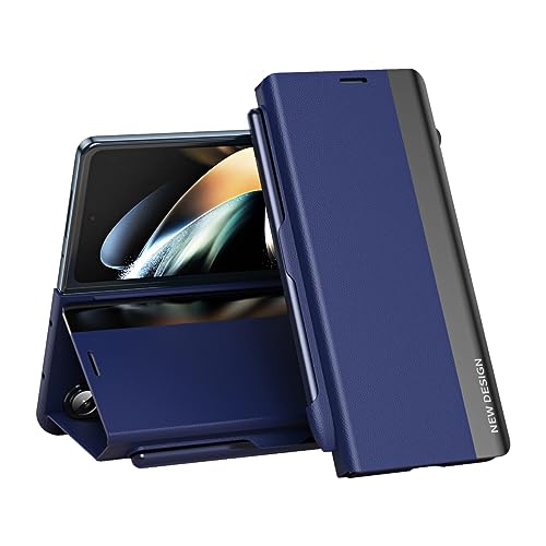 COQUE Leder Flip-Hülle für Samsung Galaxy Z Fold 6, Kickstand, Magnetverschluss, Stylus-Schlitz Klapphandyhülle für Samsung Galaxy Z Fold 6-Blau COQUE Leder Flip-Hülle für Samsung Galaxy Z Fold 6, Kickstand, Magnetverschluss, Stylus-Schlitz Klapphandyhülle für Samsung Galaxy Z Fold 6-Blau von COQUE