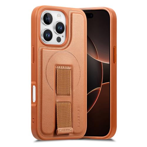 COQUE Magnetische, stoßfeste Handyhülle für Apple iPhone 16 Pro Max mit Armbandunterstützung für kabelloses Laden, Anti-Fall-Schutzhülle für Apple iPhone 16 Pro Max-Braun COQUE Magnetische, stoßfeste Handyhülle für Apple iPhone 16 Pro Max mit Armbandunterstützung für kabelloses Laden, Anti-Fall-Schutzhülle für Apple iPhone 16 Pro Max-Braun von COQUE