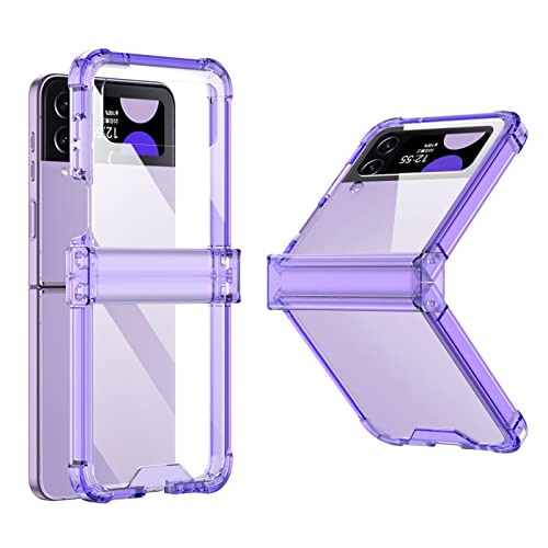 COQUE Samsung Galaxy Z Flip 4 Hülle, Luftkissen Soft Shell Scharnier Komplettes Paket, Zusammenklappbare All-Pack Anti-Fall-Gerät Telefonabdeckung für Samsung Galaxy Z Flip 4 5G-Lila COQUE Samsung Galaxy Z Flip 4 Hülle, Luftkissen Soft Shell Scharnier Komplettes Paket, Zusammenklappbare All-Pack Anti-Fall-Gerät Telefonabdeckung für Samsung Galaxy Z Flip 4 5G-Lila von COQUE