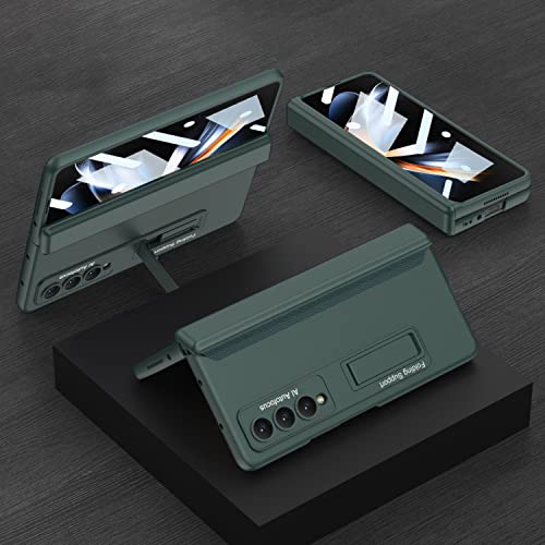 COQUE Schutzhülle für Samsung Galaxy Z Fold 4 5G mit gehärtetem Folie, aufklappbar, All-Inclusive-Hülle, faltbare Handyhülle für Samsung Galaxy Z Fold 4 5G, tiefseegrün von COQUE