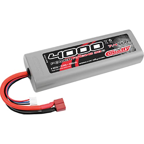 Corally 7,4V 4000mAh 30C Sport Racing LiPo Akku Hardcase mit T Plug von CORALLY