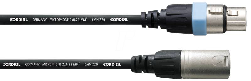 CCM-FM 20SW - Mikrofonkabel, XLR Stecker/ XLR Kupplung, 20 m, sw von CORDIAL