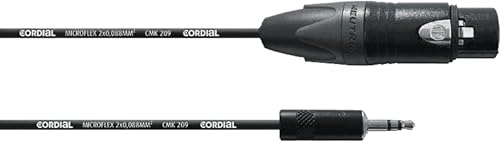 CORDIAL CABLES Asymmetrisches Audiokabel XLR weiblich/minijack stereo 1,5 m AUDIO Select XLR KABEL von CORDIAL