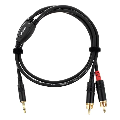 CORDIAL CABLES Audiokabel Miniklinke stereo - 2 RCA 90 cm BRETELLE Essentials Miniklinke / RCA Kabel von CORDIAL