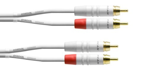 CORDIAL CABLES Duales Audiokabel RCA weiß 6 m AUDIO Essentials RCA-Kabel von CORDIAL