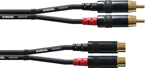 CORDIAL CABLES RCA-Audiokabel männlich/weiblich 3 m AUDIO Essentials RCA-Kabel von CORDIAL