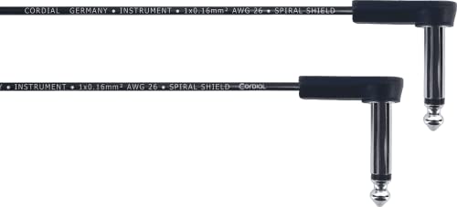 CORDIAL - ECL EI0.6RR - Kabel patch flach Gitarre jack abgewinkelt 60 cm von CORDIAL