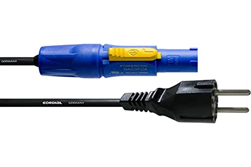 CORDIAL Kabel PowerCON/Schuko 1,5 m Stromkabel Powercon Standard von CORDIAL