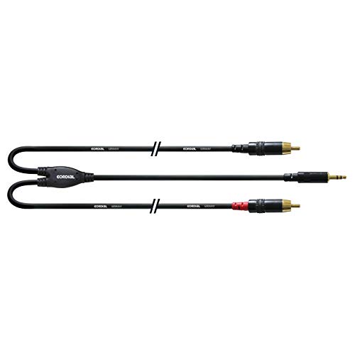 CORDIAL Kabel Y Adapter minijack/2 Rca lang 1,5 m Kabel Adapter Essentials Mini-Jack / RCA von CORDIAL