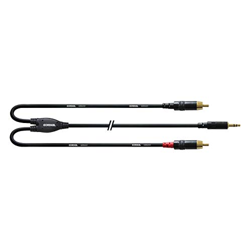 CORDIAL Kabel Y Adapter minijack stereo/2 Rca 1,5 m Kabel Adapter Essentials Mini-Jack / RCA von CORDIAL