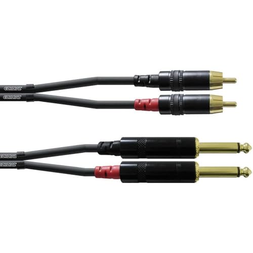 CORDIAL Kabel audio doppelt jack mono/Rca 3 m Kabel AUDIO Essentials Jack von CORDIAL