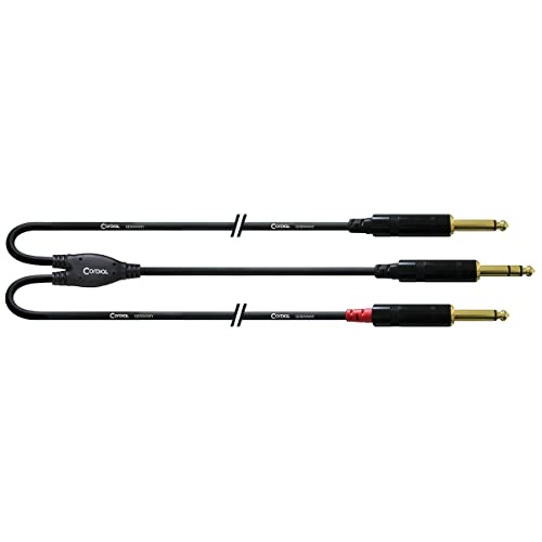 CORDIAL Kabel audio jack stereo - 2 jack mono lang 3 m Kabel Adapter Essentials Jack von CORDIAL