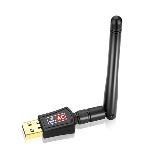 CORN AC600Mbps USB WiFi Adapter, Wireless USB Network Adapter Dual Band 2.4G/5.8Ghz Wi-Fi Dongle with Antenna for Laptop Desktop Compatible Windows Vista/XP/2000/7/8/10/11, Linux, MAC OS10.9-10.15 von CORN