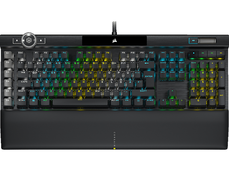 CORSAIR K100 RGB, Gaming Tastatur, Opto-Mechanical, kabelgebunden, Schwarz von CORSAIR