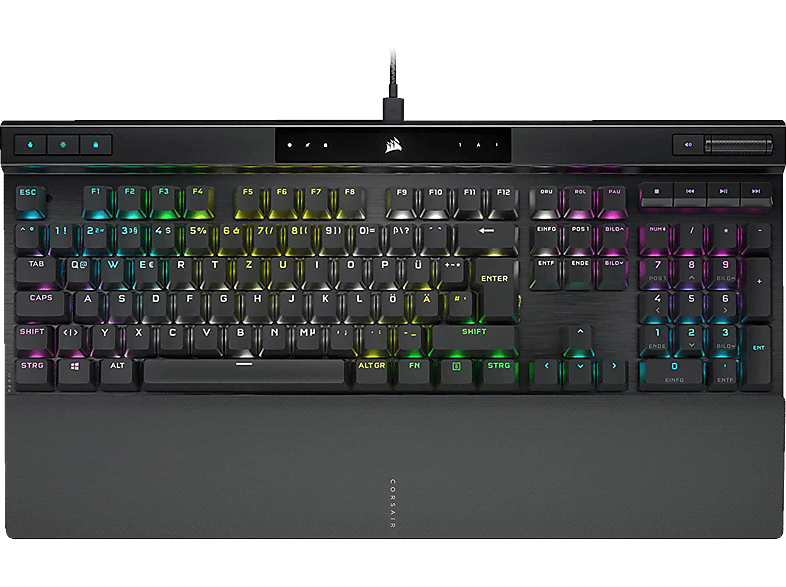 CORSAIR K70 RGB PRO, Gaming Tastatur, Mechanisch, Cherry MX Red, kabelgebunden, Schwarz von CORSAIR